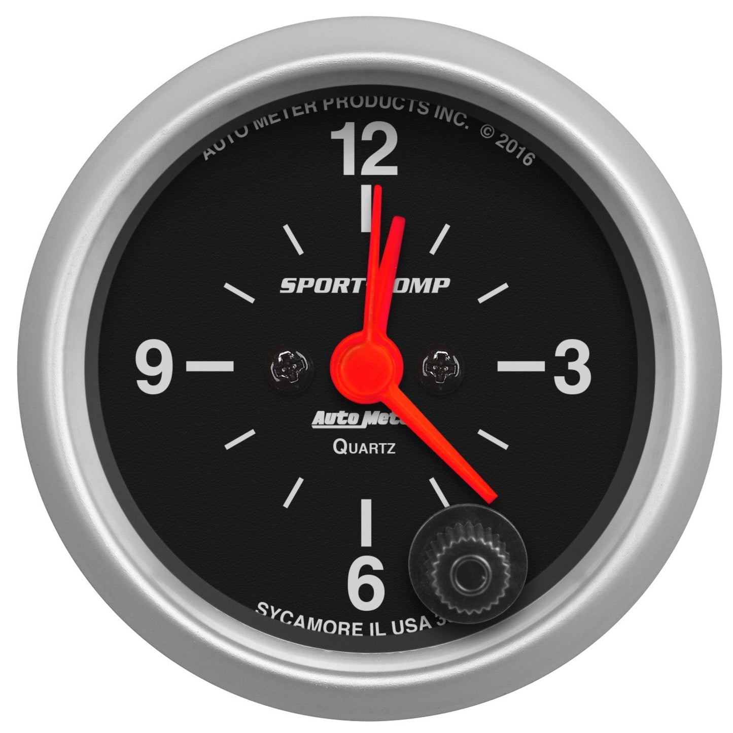 Auto Meter - 2-1/16" CLOCK, 12 HOUR, SPORT-COMP (3385)