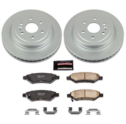 Power Stop 10-16 Cadillac SRX traseiro Z17 Evolution Kit de freio revestido Geomet
