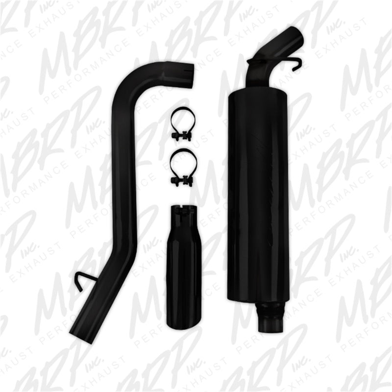 MBRP 97-99 Jeep Wrangler (TJ) Inline-4 2.5L, Inline-6 4.0L 2 1/2in Cat Back Single Side Black Coated