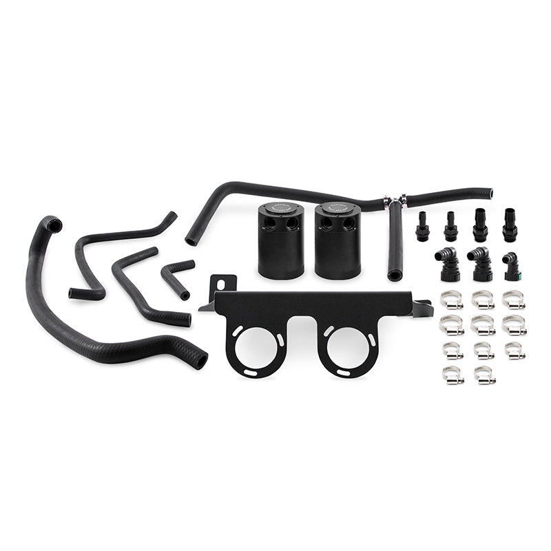 Mishimoto 2016+ Chevrolet Camaro 2.0T Kit de latas de coleta de óleo confusas - preto