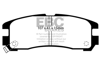 EBC 92-96 Mitsubishi Expo Greenstuff Rear Brake Pads