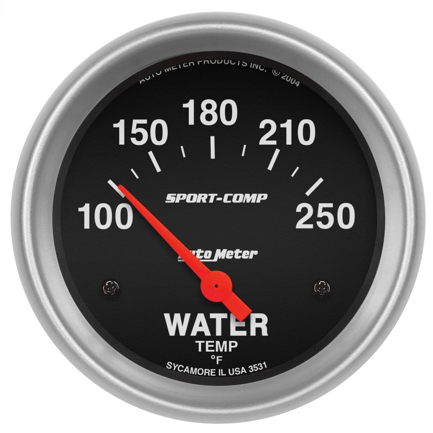 AutoMeter - 2-5/8" TEMPERATURA DEL AGUA, 100-250 °F, AIR-CORE, SPORT-COMP (3531) 