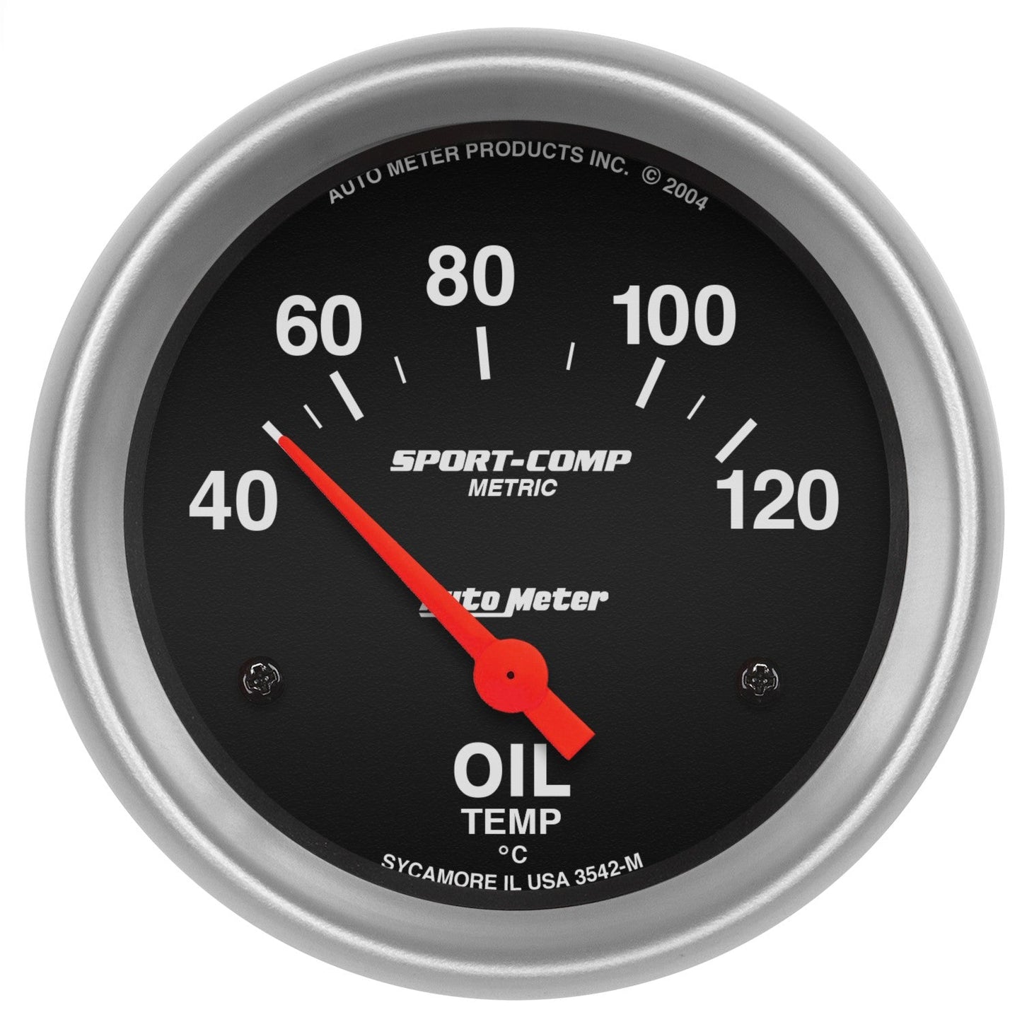 Auto Meter - 2-5/8" OIL TEMPERATURE, 40-120 °C, AIR-CORE, SPORT-COMP (3542-M)