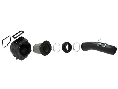 aFe Quantum Pro DRY S Sistema de admisión de aire frío 17-18 GM/Chevy Duramax V8-6.6L L5P - Seco