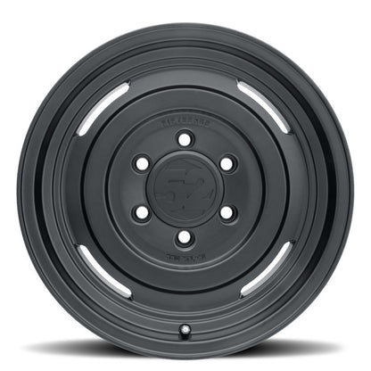 quinze52 Analógico HD 16x7,5 6x139,7 0mm ET 106,2mm Furo Central Asfalto Roda Preta