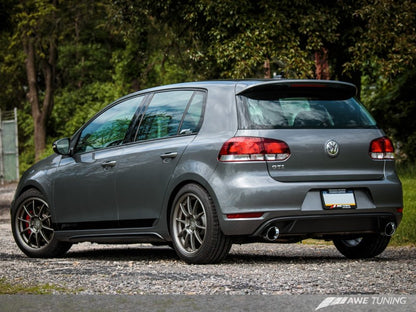 AWE Tuning Mk6 GTI Performance Cat-Back - Diamond Black Round Tips