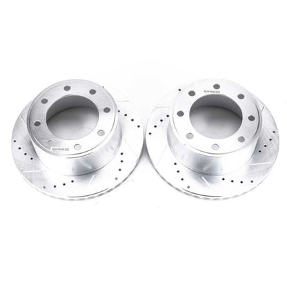 Power Stop 05-12 Ford F-250 Super Duty Rear Evolution Rotores perforados y ranurados - Par