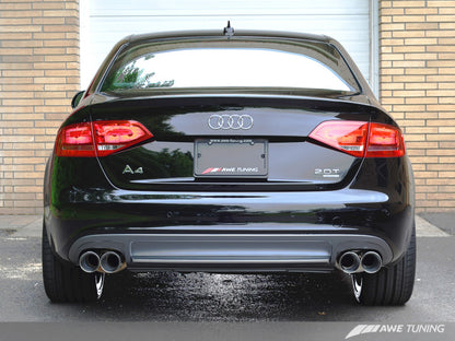 Escape AWE Tuning Audi B8 A4 Touring Edition - Quad Tip Polido Pontas Prateadas - Não Encaixa Cabrio