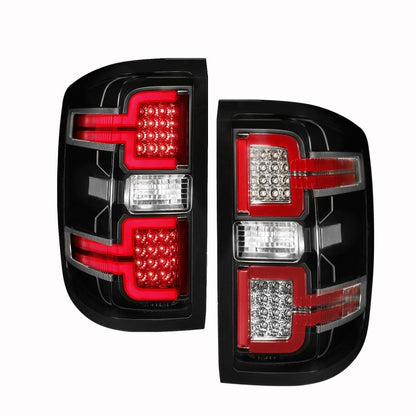 ANZO 2014-2018 Chevy Silverado 1500 LED lanternas traseiras pretas