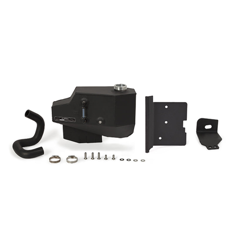 Mishimoto 08-10 Ford 6.4L Powerstroke Tanque de desgasificación de aluminio - Negro microarrugas