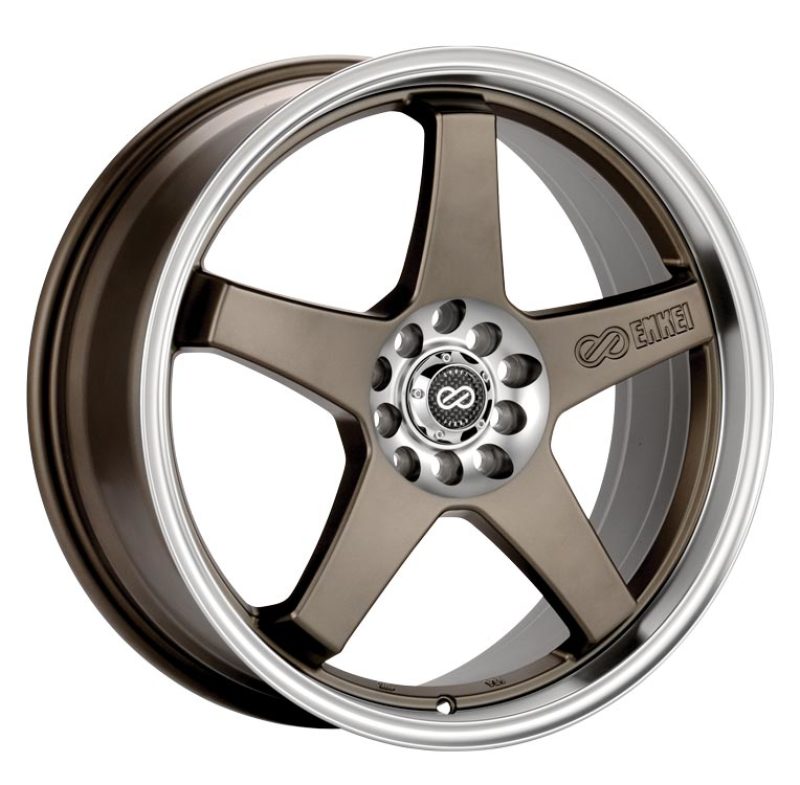 Enkei EV5 17x7 4x100/114,3 45 mm Offset 72,6 Diâmetro do furo Bronze fosco com roda de lábio usinada