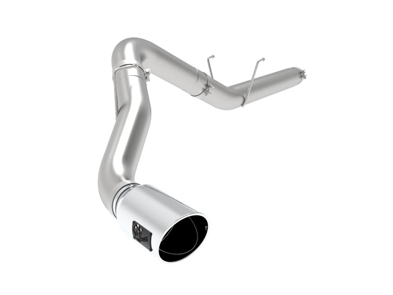 aFe ATLAS 5in Alum Steel DPF-Back Sistema de escape con punta pulida 19-20 Ram Diesel Trucks L6-6.7L (td)