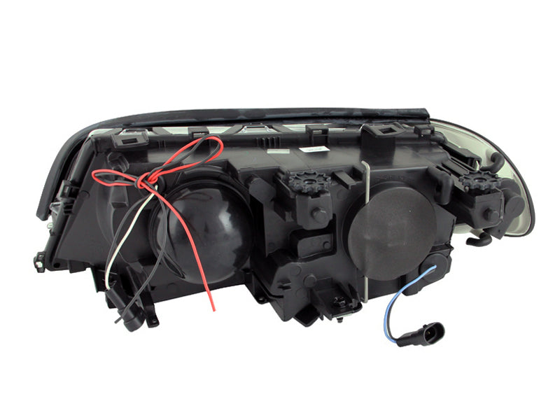 Faróis projetores ANZO 2000-2003 BMW Série 3 E46 com halo preto