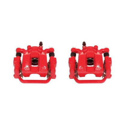 Power Stop 03-08 Infiniti FX35 Rear Red Calipers w/Brackets - Pair