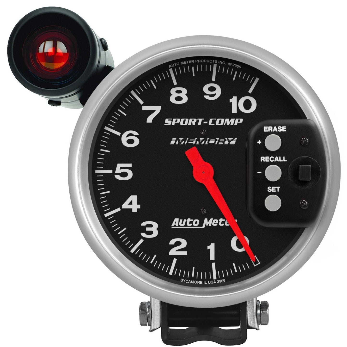 Auto Meter - 5" PEDESTAL TACHOMETER, 0-10,000 RPM, SPORT-COMP (3906)