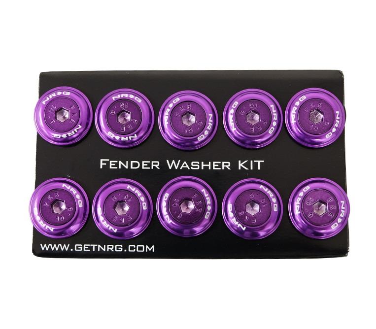NRG - FENDER WASHER KIT; RIVETS FOR PLASTIC; COLOR MATCHED; SET OF 10