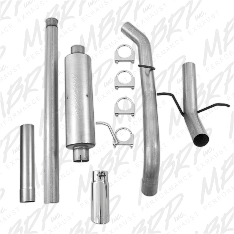 MBRP 14 Chevy/GMC 1500 Silverado/Sierra 4.3L V6/5.3L V8 Salida de un solo lado AL 3in Cat Back Escape