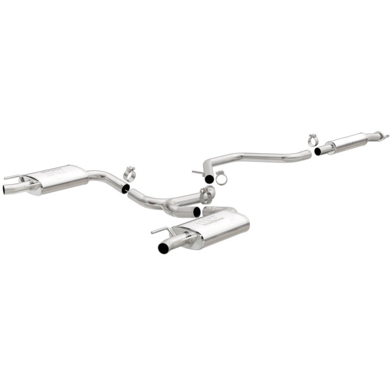 MagnaFlow Cat-Back SS 2.25/2.5in Salida trasera doble dividida Punta pulida de 3in 2015 Chev Impala 3.6L V6