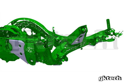 GKTech - V2 S14 240SX /S15 SILVIA/R33/R34 SKYLINE SUBFRAME SOLDADO EM PLACAS DE REFORÇO (S145-SUBF) 
