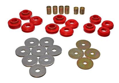 Energy Suspension 75-79 Chevrolet Nova/Chevy II Red Body Mount Conjunto