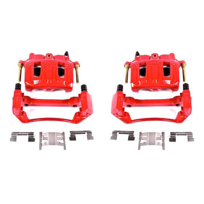 Power Stop 99-03 Ford F-150 Pinzas delanteras rojas con soportes - Par