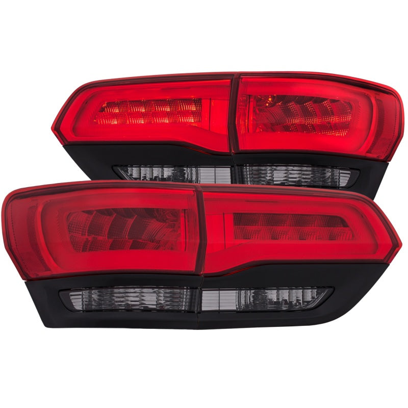 ANZO 2014-2016 Jeep Grand Cherokee Lanternas traseiras de LED vermelho/fumaça