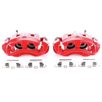 Power Stop 00-05 Ford Excursion Pinzas traseras rojas con soportes - Par