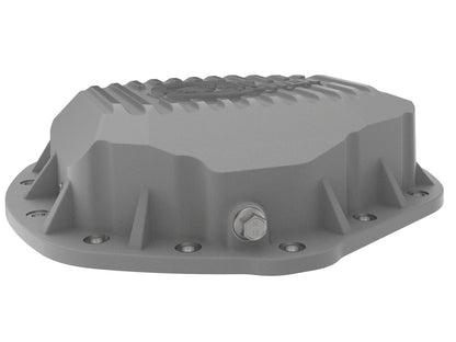 aFe Street Series Cubierta del diferencial trasero Raw con aletas maquinadas 01-18 GM Diesel Trucks V8-6.6L (td)