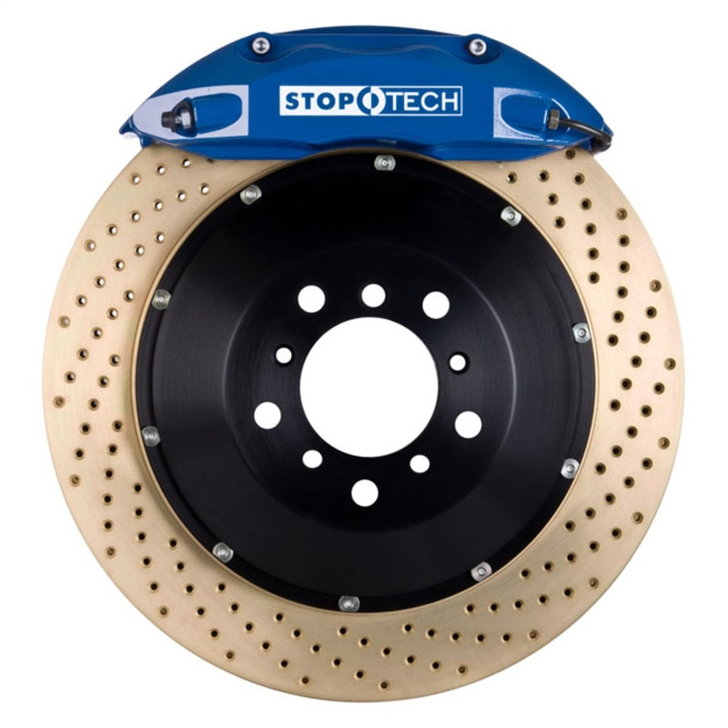 StopTech 99-02 Mercedes E55 Front BBK w/Blue ST-40 Calipers Zinc Drill 332x32mm Rotors/Pads/SS Lines