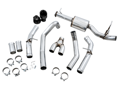 AWE Tuning 19-21 RAM 1500 5,7L (com recortes) 0FG Saída traseira dupla Cat-Back Exaustão - Diamond Black Tips