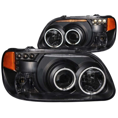 ANZO 1995-2001 Ford Explorer Projetor Faróis com Halo Preto 1 unidade