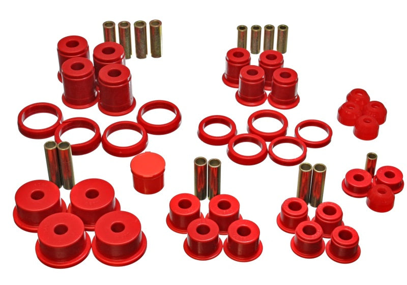 Energy Suspension 84-01 Jeep Cherokee/Wagoneer/Comanche Red Hyper-Flex Juego de bujes maestros