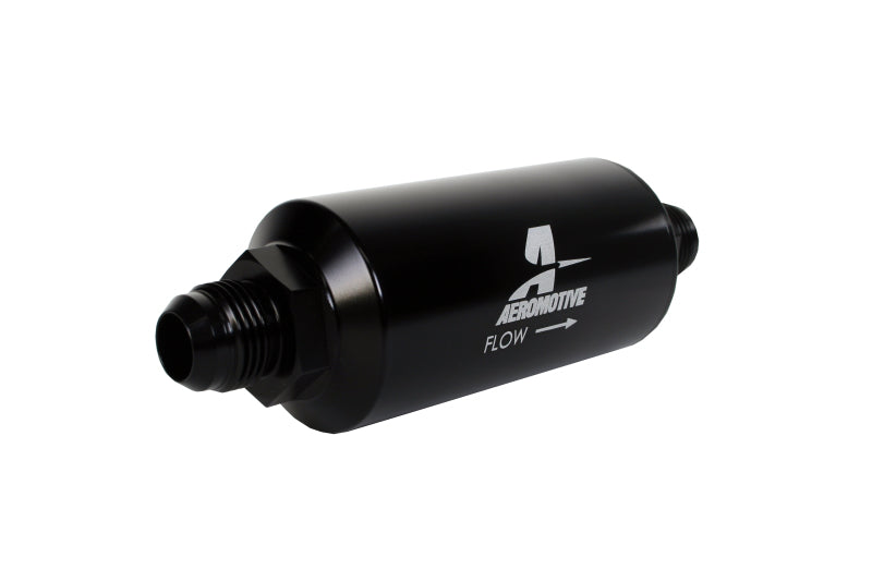 Filtro em linha aeromotivo - (AN-10) elemento de aço inoxidável de 100 mícrons acabamento anodizado preto
