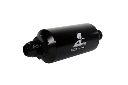Filtro em linha aeromotivo - (AN-10) elemento de aço inoxidável de 100 mícrons acabamento anodizado preto