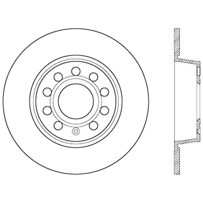 Stoptech 10-13 VW Golf/GTI/Jetta w/ 272mm Rear Disc Rear Premium High Carbon Cryo Brake Rotor