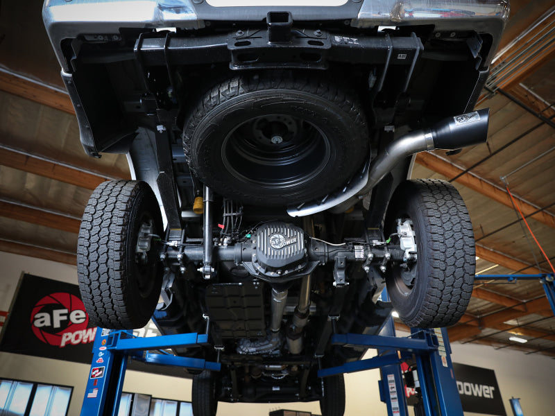 aFe Apollo GT Series 3-1/2in 409 SS Axle-Back Escape 17-20 Ford F-250/F-350 Ponta Polida Sem Silenciador