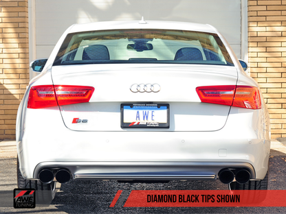 Escape AWE Tuning Audi C7 / C7.5 S6 4.0T Touring Edition - Diamond Black Tips