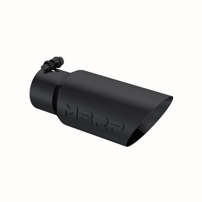 MBRP Punta universal 4 pulg. DE 3 pulg. Entrada 10 pulg. Longitud Doble pared Extremo en ángulo Negro