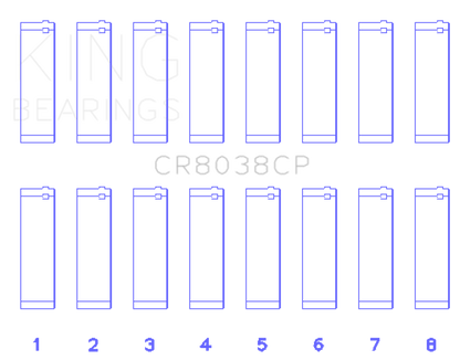 King Engine Bearings 03-09 Ford Powerstroke V8 6.0L Diesel (Size +.75mm) Connecting Rod Bearing Set