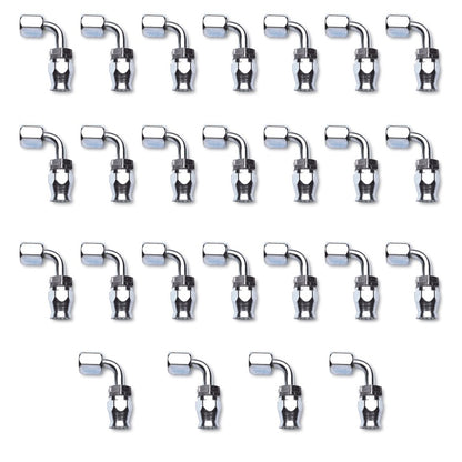 Russell Performance -6 AN Endura PowerFlex Power Steering 90 Degree Hose Ends(25 pcs.)
