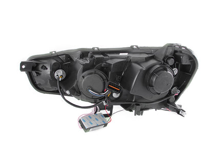 ANZO 2008-2015 Mitsubishi Lancer Projector Faróis c/ Halo Black (CCFL)