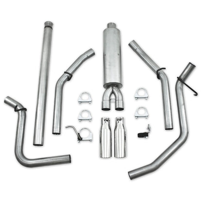 MBRP 2009 Chev/GMC 1500 4.8/5.3L EC/CC (excluyendo 8 camas) Cat Back Dual Split Trasero