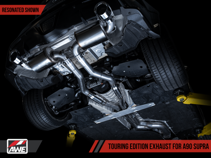 Escape AWE 2020 Toyota Supra A90 Resonated Touring Edition - Puntas plateadas cromadas de 5 pulgadas