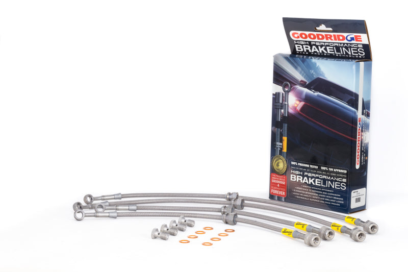 Goodridge 01-03 Mazda Protege 5 / 01-03 Protege (disco traseiro - Inc MP-3/MazdaSpeed) Kit de linha de freio SS