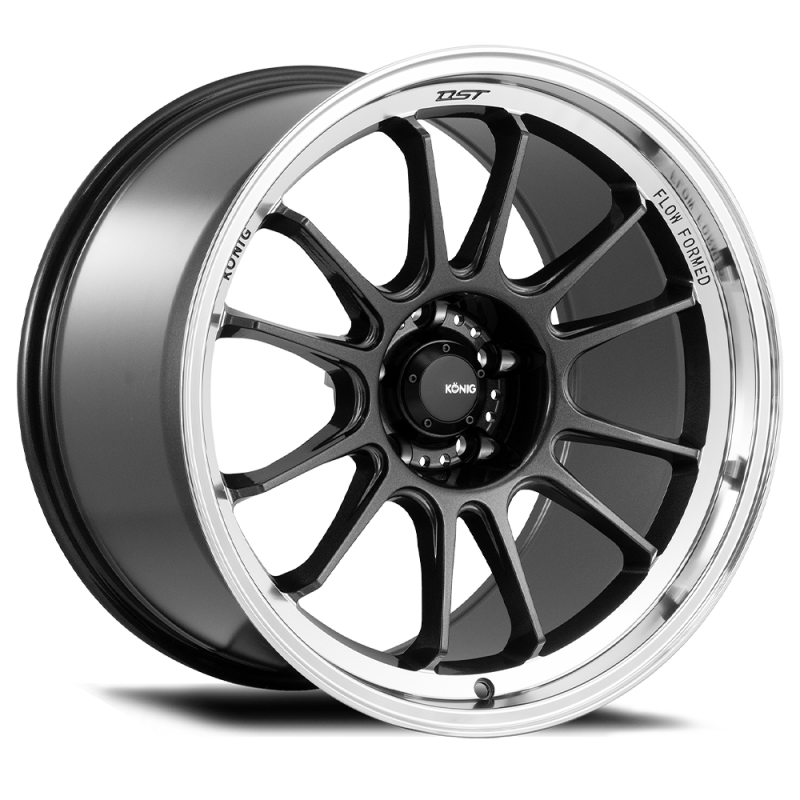 Konig Hypergram 17x8 5x114.3 ET45 Metallic Carbon com lábio usinado
