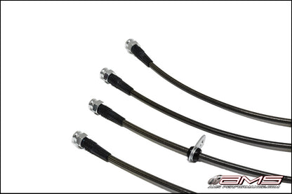 AMS Performance 08-15 Mitsubishi EVO X Linhas de freio de aço inoxidável (4 linhas)