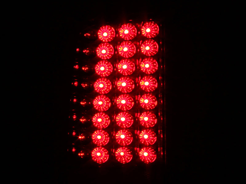 ANZO 2008-2015 Ford F-250 LED lanternas traseiras vermelho/transparente