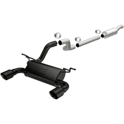 MagnaFlow 2018+ Jeep Wrangler 3.6L 409 SS Salida trasera doble dividida Puntas negras Escape Cat-Back