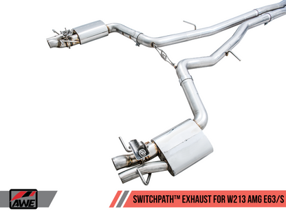 Sistema de escape AWE Tuning Mercedes-Benz W213 AMG E63/S Sedan/Wagon SwitchPath - para carros DPE