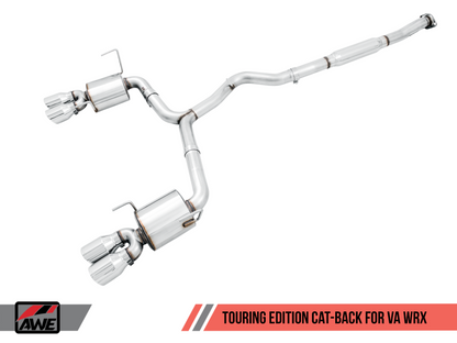 Escape AWE Tuning 2015+ Subaru WRX VA Sedan Touring Edition - pontas cromadas prateadas (102 mm)